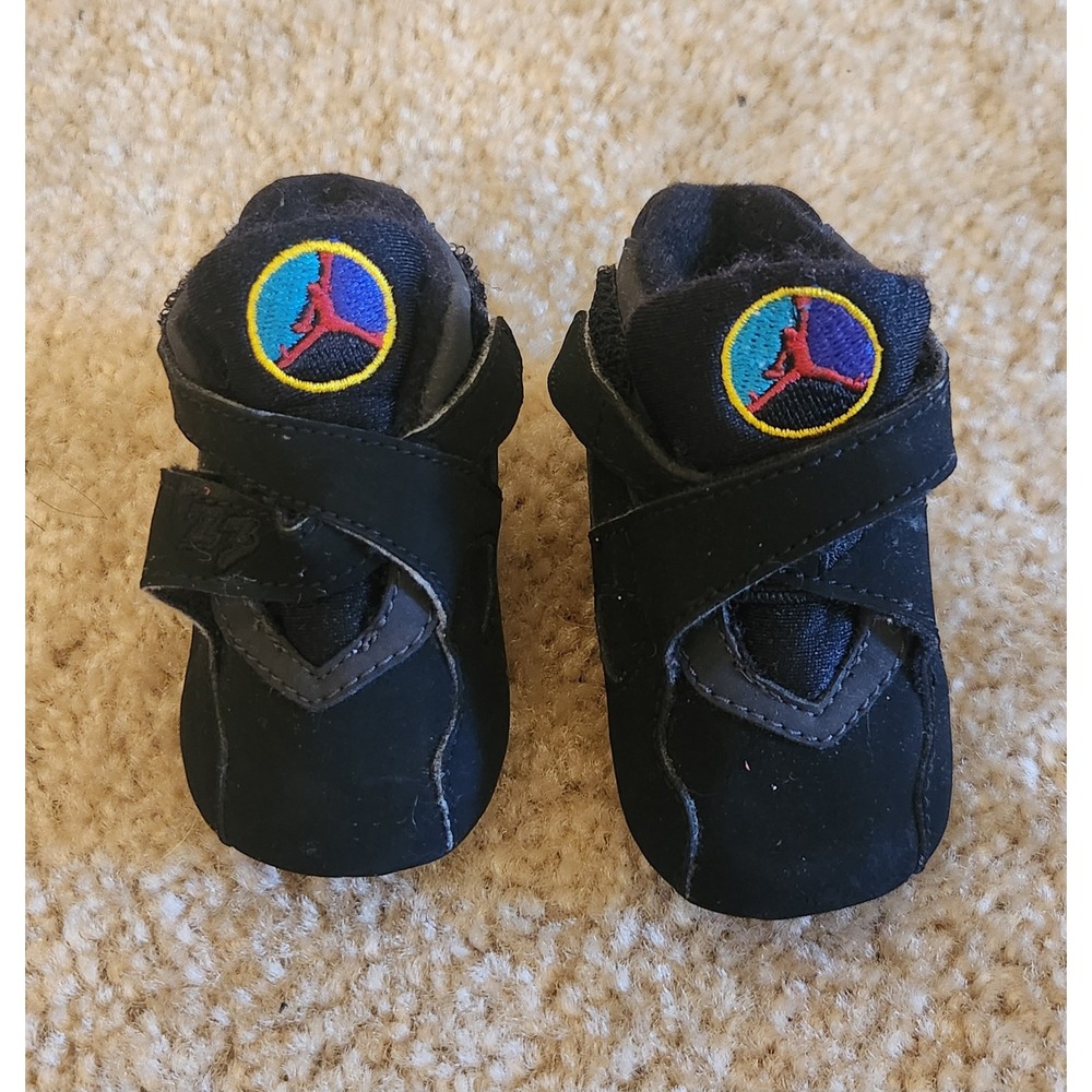 Nike Air Jordan 8 Retro Aqua 2007 Infant Crib Shoes 1C Black 305362-041